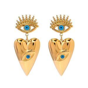Evil eye dangle earrings M318